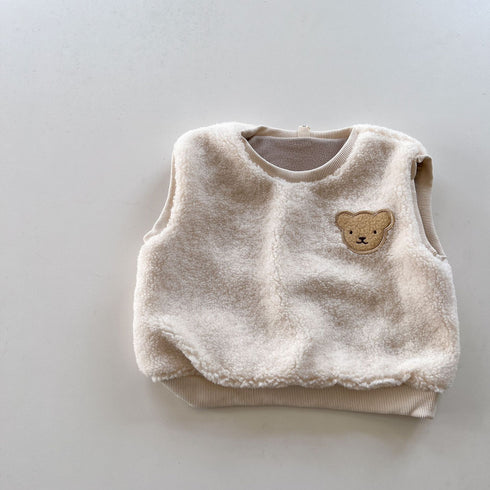 Fall/winter wool waistcoat baby loose warm vest